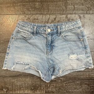 art class Light Blue Distressed Kids Shorts